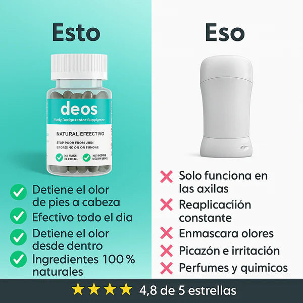 DEOS™ Suplemento Corporal – Adiós al mal olor