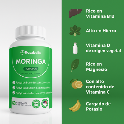 Cápsulas Rosabella Moringa: Reduce el cortisol de forma natural