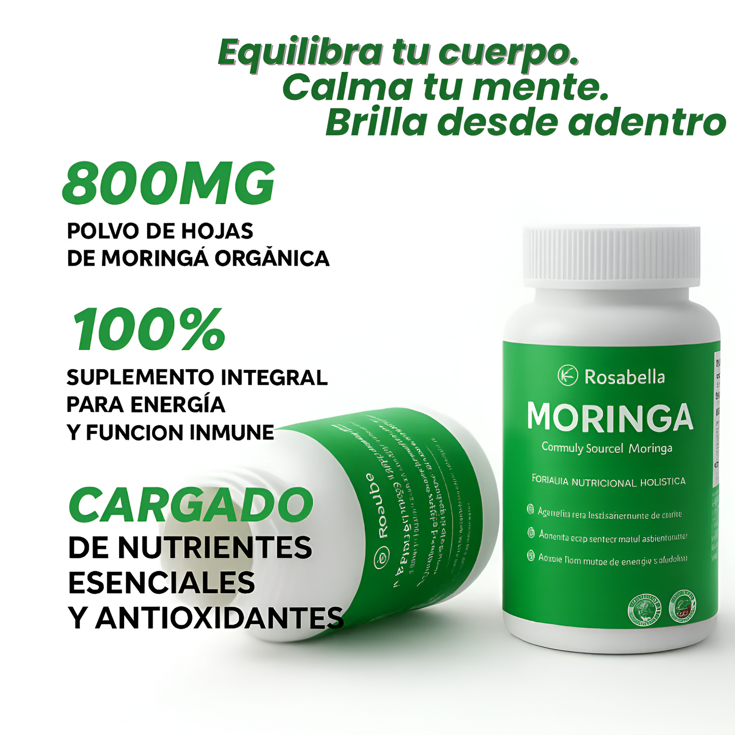 Cápsulas Rosabella Moringa: Reduce el cortisol de forma natural